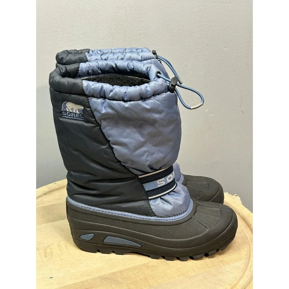 Sorel Boots Youth Size 6 Blue Cub Winter Snow Insulated Waterproof NY1526-498